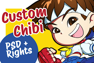 design a custom anime chibi character as a unique gift