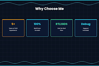 rtl design , debug and documentation as per  requirement