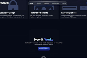 design a modern fintech landing page UI UX in figma