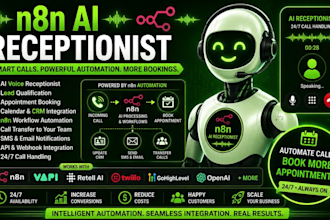 build n8n ai receptionist vapi retell ai voice receptionist agent automation