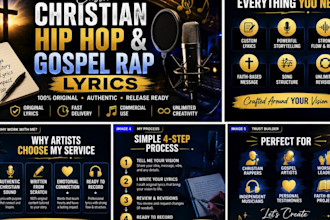 write powerful christian hip hop gospel rap and testimony song lyrics
