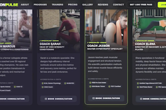 design a modern gym and fitness website