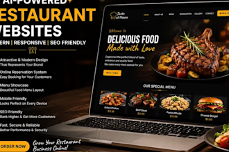 design a professional ai restaurant website using framer or wix