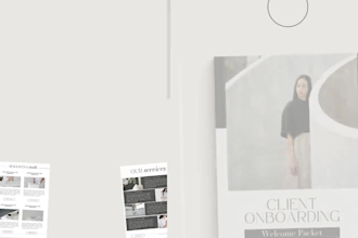 create freelancer client onboarding kit canva editable welcome guide