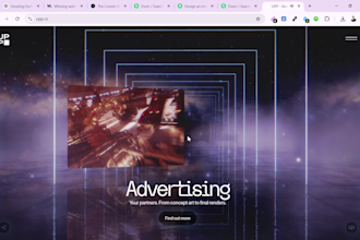 3d animated wix studio interactive website parallax scrolling effect threejs r3f