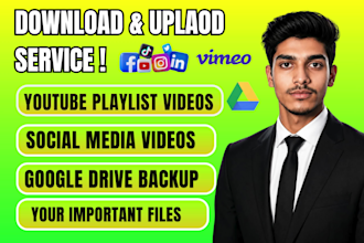 do download and upload anything, transfer, backup service
