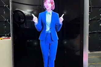 do 3d hologram fan animation, vfx futuristic hologram character for presentation