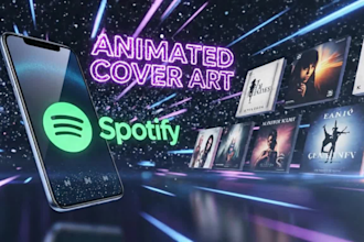 create animated spotify canvas, album cover art, motion graphics