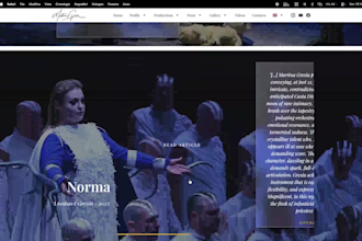 design a premium, modern portfolio website for artists