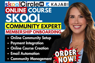 setup skool community skool online course creation skool membership onboarding