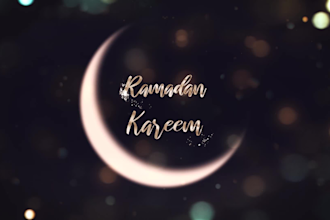create a beautiful ramadan mubarak greeting video