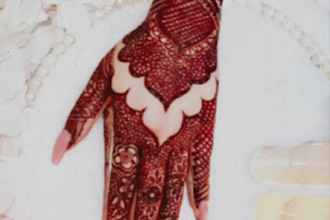 design aesthetic dark brown bridal mehndi