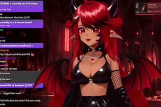 create a custom 3d vtuber model full rigging, vrm, and streaming