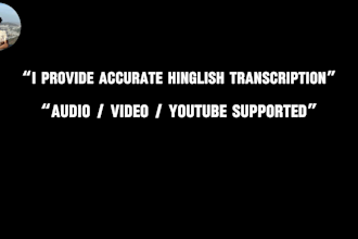 do accurate hinglish audio to text transcription