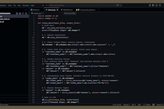 build custom python apps to clean your data