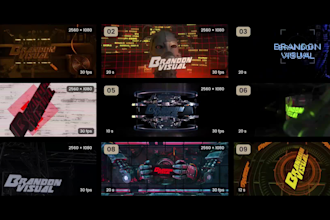 create 3d dj logo visuals for stage screens