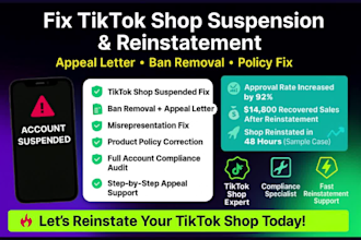 fix tiktok shop suspension appeal tiktok shop ban   tiktok shop reinstatement