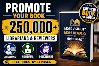 list your book to 250,000 librarians reviewers and booksellers for promotion