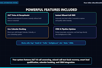 build an ai receptionist and missed call lead recovery system
