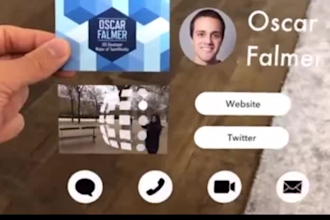 create web ar augmented reality business cards