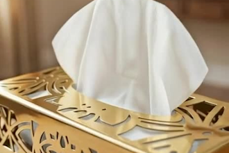 mdf tissue box laser cut design