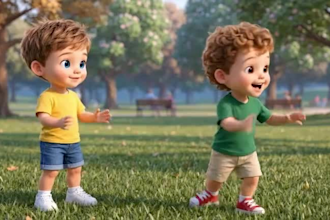 create 3d nursery rhyme kids animation educational video