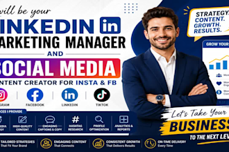 be your linkedin marketing manager and social media content creator for insta fb