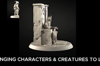 sculpt 3d characters, creatures, toys and statues for 3d printing