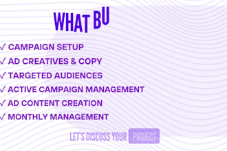 be your facebook ads manager for lead generation and sales