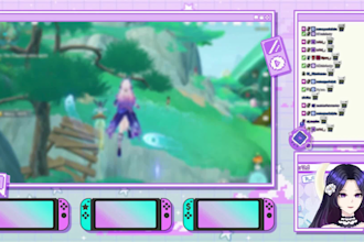 make stream overlay design for youtube and twitch