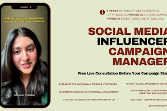 manage complete influencer marketing campaign and ugc influencers for brands