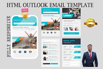 develop professional outlook HTML email template