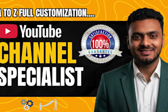 create a youtube channel with banner, logo, and full setup
