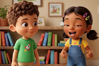 create 3d kids animation, cartoon animation, educational animation for kids