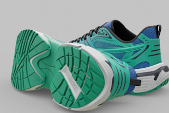 create custom 3d sneaker design, footwear concept and realistic render