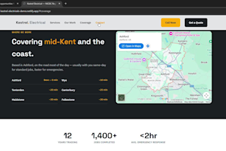 design a landing page for your electrician business