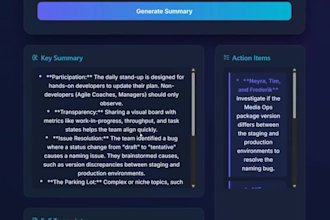build an ai meeting summarizer with transcript and action items