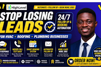 automate lead follow up and booking for hvac, roofing plumbing construction