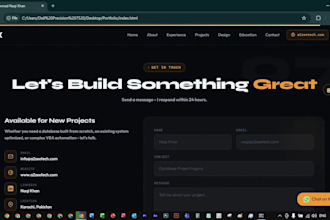 build custom website development, front end developer