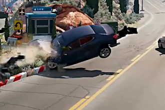 create realistic crash scene animations for car accidents, people, and objects