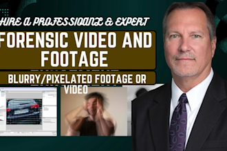 do forensic image enhancement and video cleanup, photo, plate number restoration