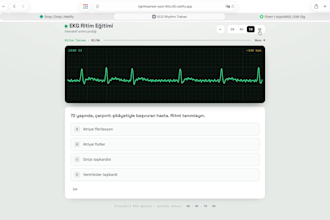 build an interactive medical study tool or ecg trainer