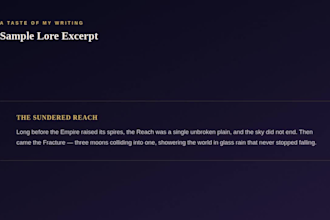 create lore, story and quests for your indie video game