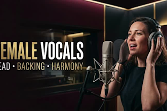 sing and record female backing vocals and vocal harmonies for your song