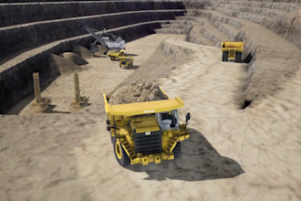do 3d industrial animation mining rock grinding crushing plant heavy machinery