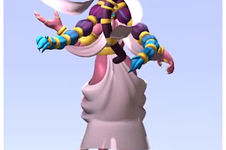 create 3d furry character model for vtuber, anime, 3d rigging or vroid model