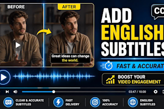 add accurate english subtitles to your video