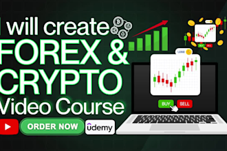 create quality forex and crypto trading video course, tutorials, elearning