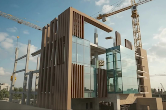 ai timelapse video for architecture and site construction