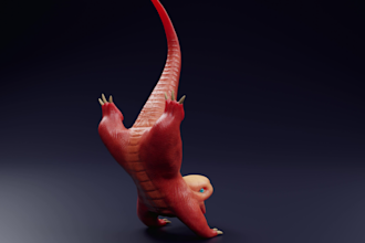 sculpt 3d creature or 3d model in blender